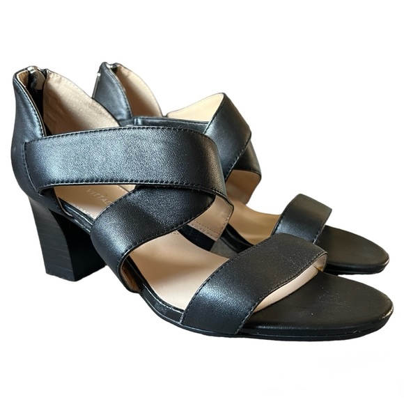 ADRIENNE VITTADINI Women's Rowsey Heeled Sandal Leather Upper Open Toe Size 6.5 - Picture 3 of 7